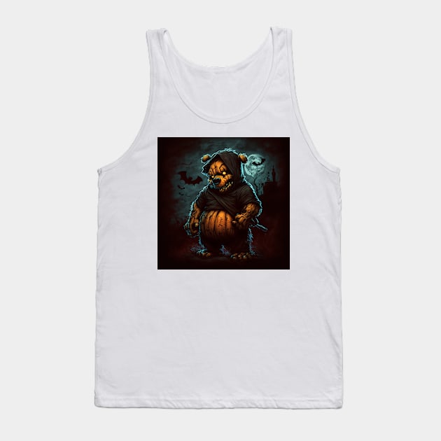 Evil bear haunted with spooky eyes Tank Top by ramith-concept